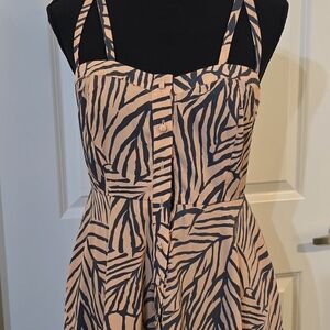 Zebra Print Strappy Dress